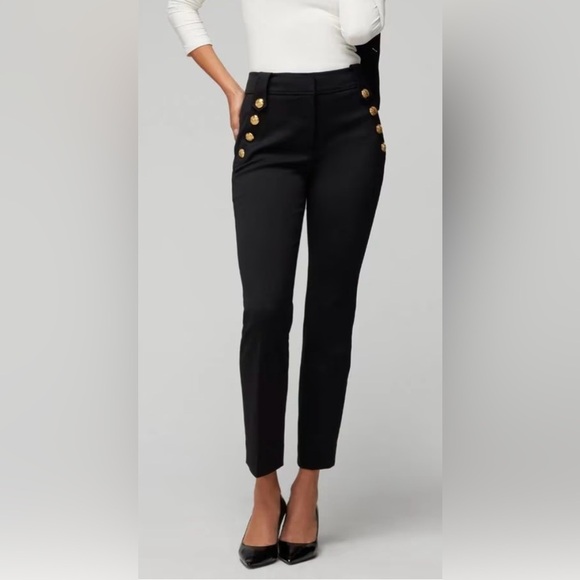 WHBM Jolie Button Straight Luxe Stretch Pant - Picture 1 of 6